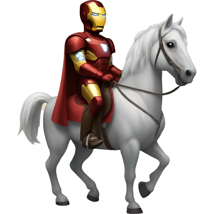 Iron man riding a horse emoji