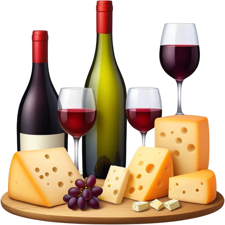 Wine and cheese emoji