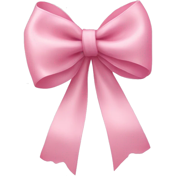 Pastel pink realistic bow emoji