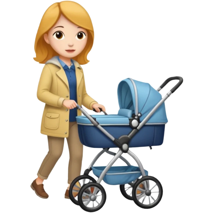 A woman with a stroller emoji