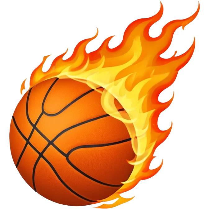 basketball on fire emoji