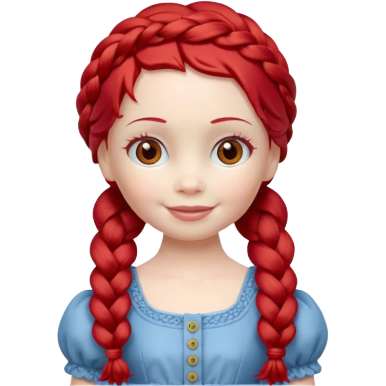 Doll with Red Hair – toy figure with braided red yarn hair.











































 emoji