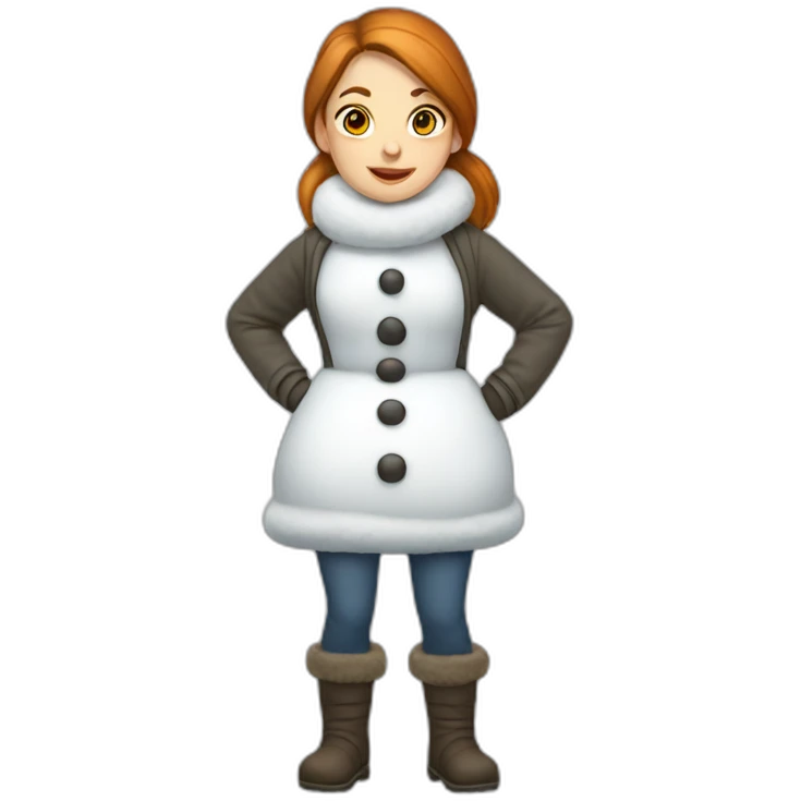full body-snowman-female emoji