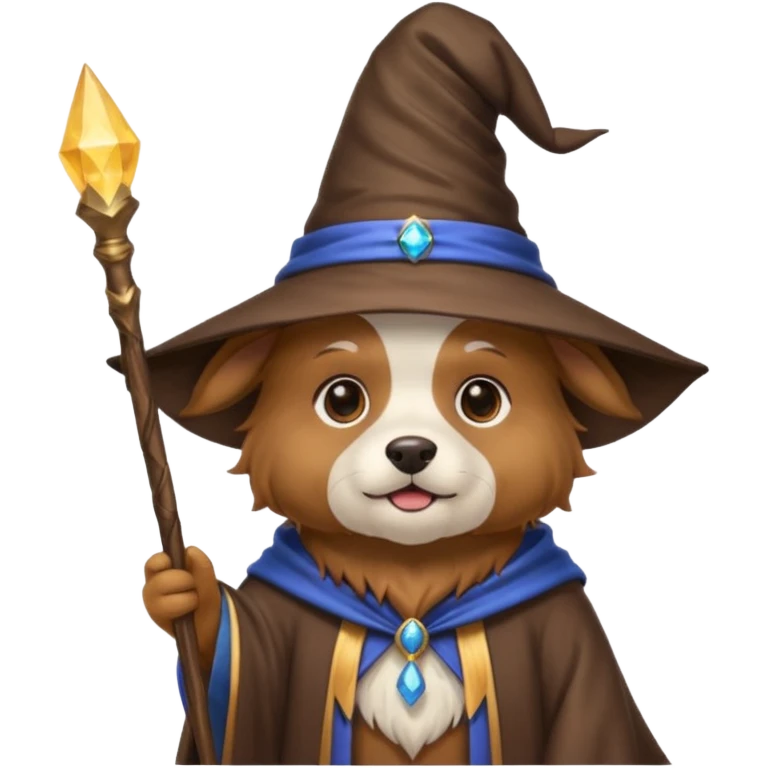 Dog wizard emoji
