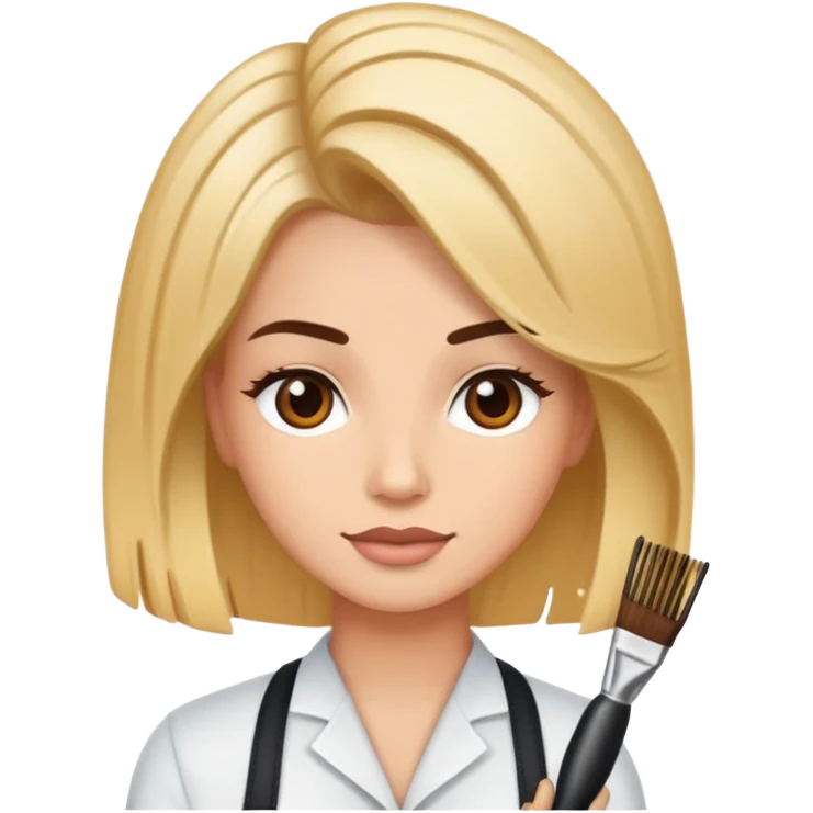 Hairstylist coloring hair emoji