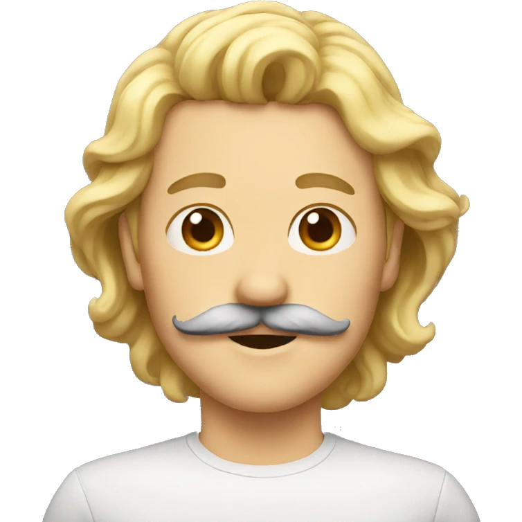 Blonde mustache emoji