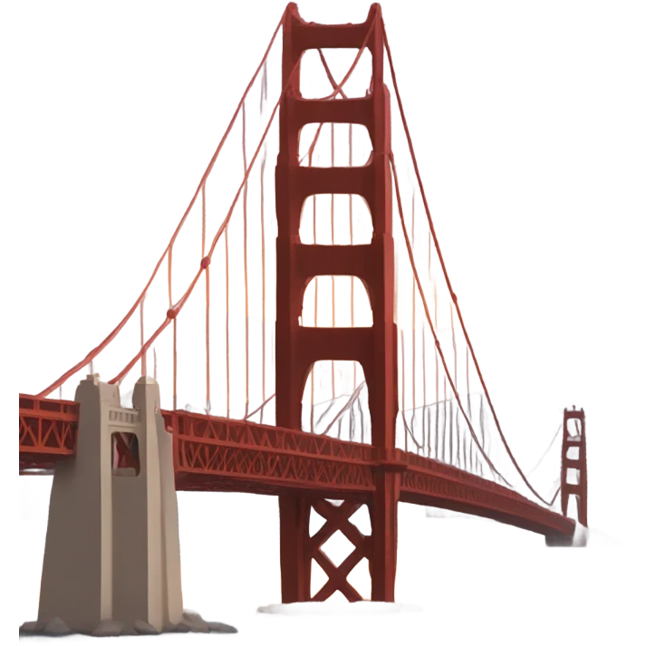 golden bridge seen from the coast emoji
