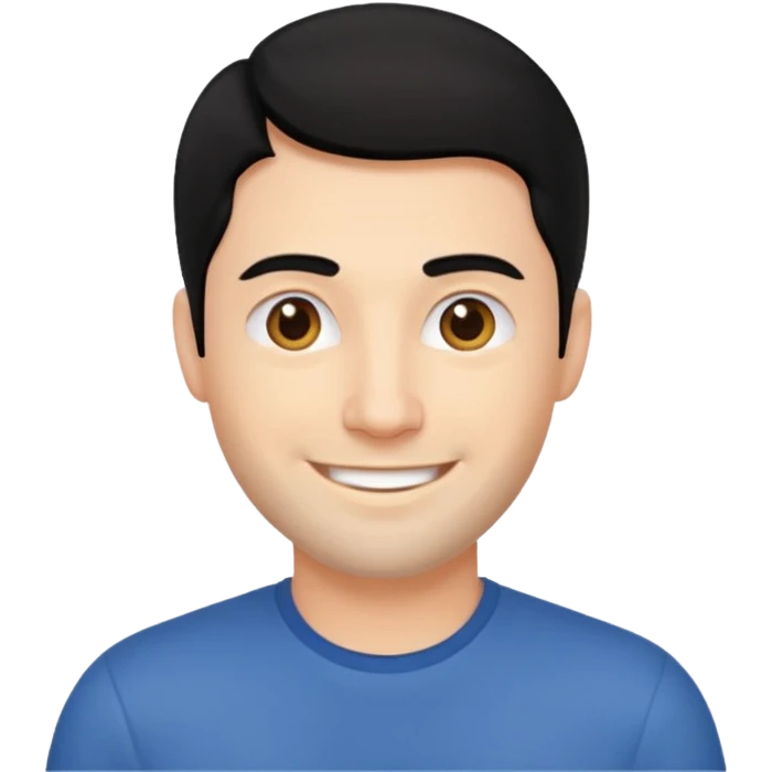 beyaz tenli siyah saçlı 35 yaş erkek emoji