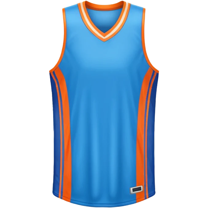 basketball jersey object icon, sleeveless sports jersey, vibrant colors, 3D cartoon, mobile game icon style, centered, clean background, no text, no watermark
 emoji