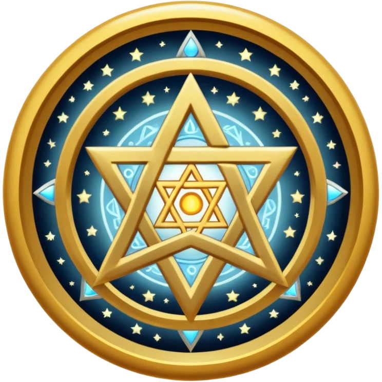 tetragrammaton, floating above a glowing circle, mystical and spiritual emoji emoji