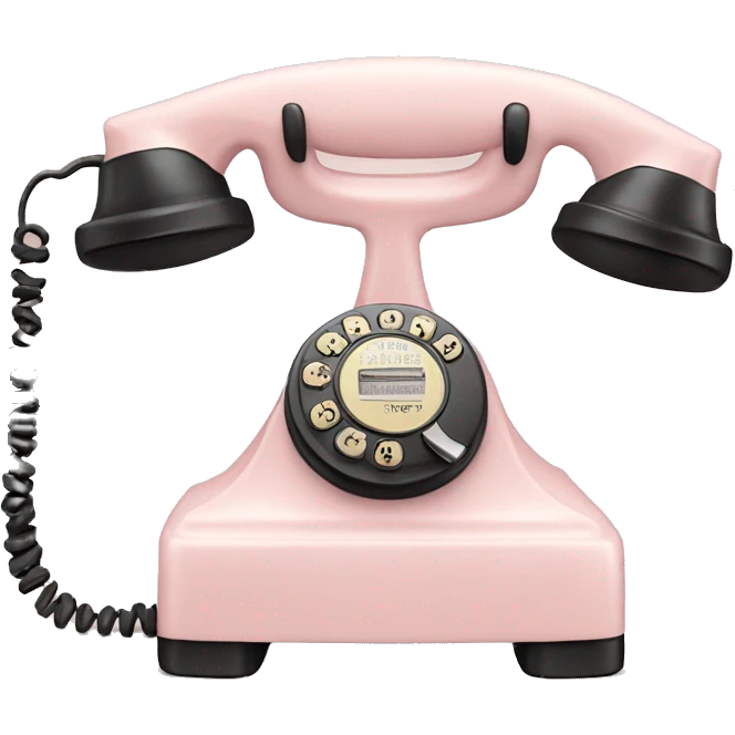 Pale pink 20th century telephone emoji