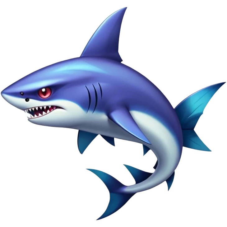 Shiny Dark Sharpedo-Haunter-fusion-hybrid full body emoji