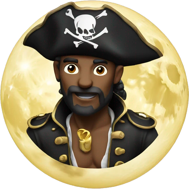 Pirate on the moon  emoji