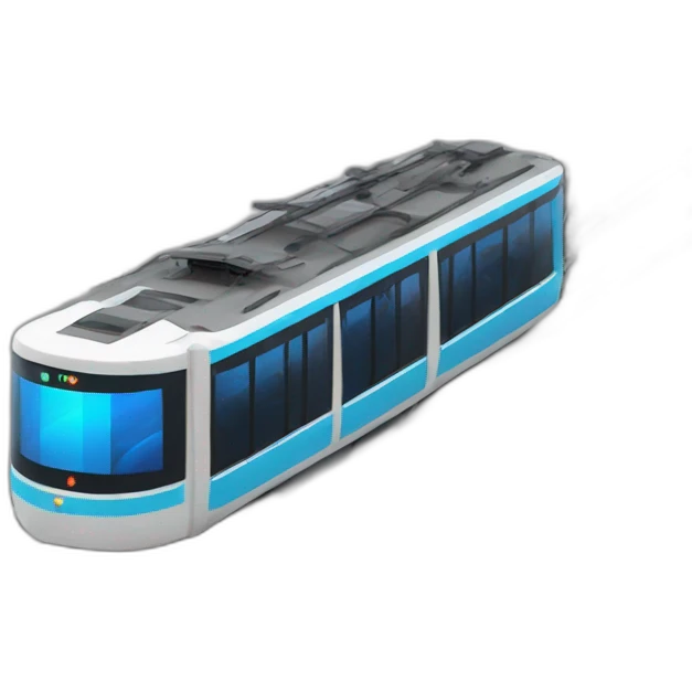 Modern tramway with led and screen emoji