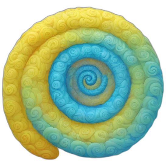 Un puis en spirale. ambiance aqueuse. Détaillé et irisé. emoji