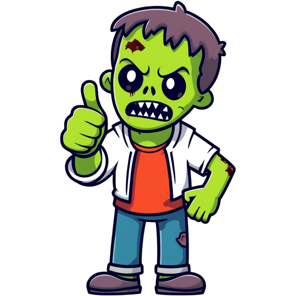 zombie giving thumbs up emoji