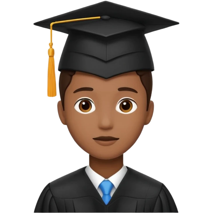 graduation cap on top of a person silhouette emoji