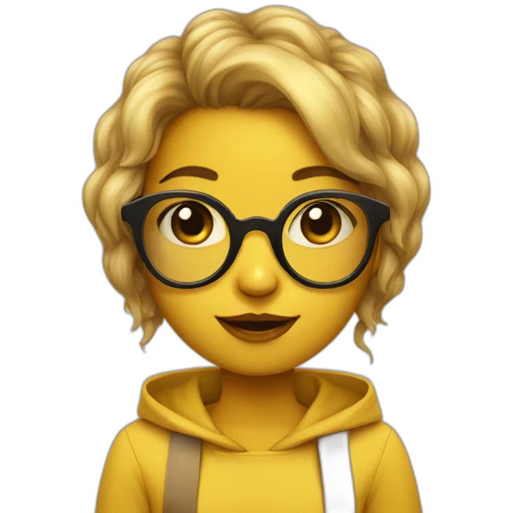 girl bee with glasses   emoji
