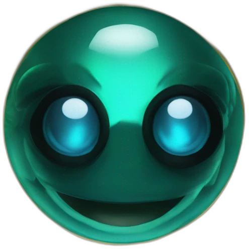 Aquamarine reptiloid in black suite with laser eyes on the golden coin in background emoji