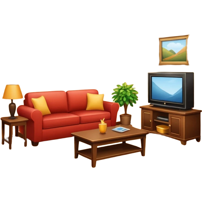 living room in ios emoji style emoji