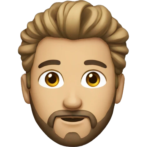 designer with man bun short beard emoji