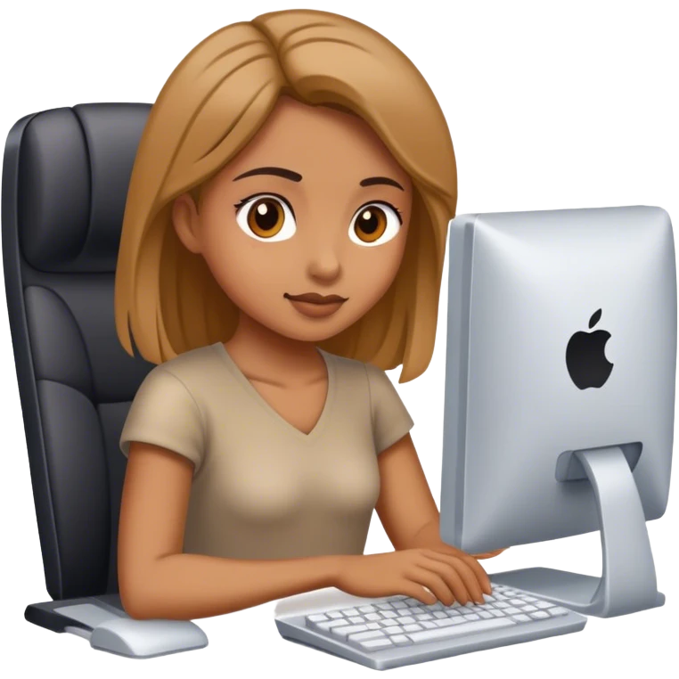 girl working on computer  emoji
