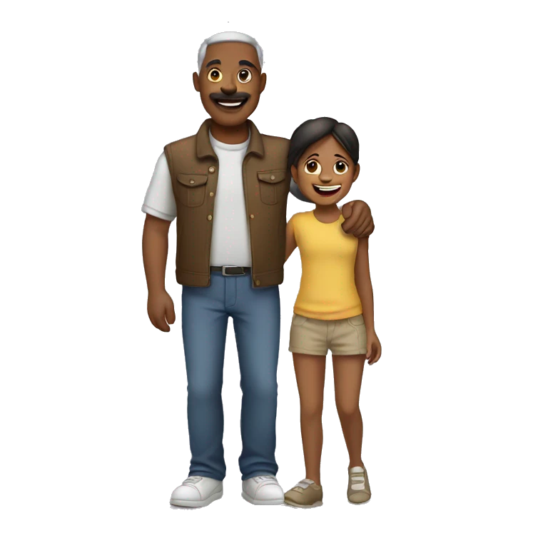 Papá con hija  emoji