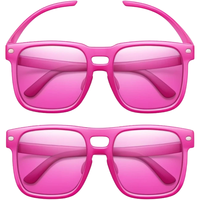 pink gaming glasses, modern design with rectangular pink lenses, digital style emoji