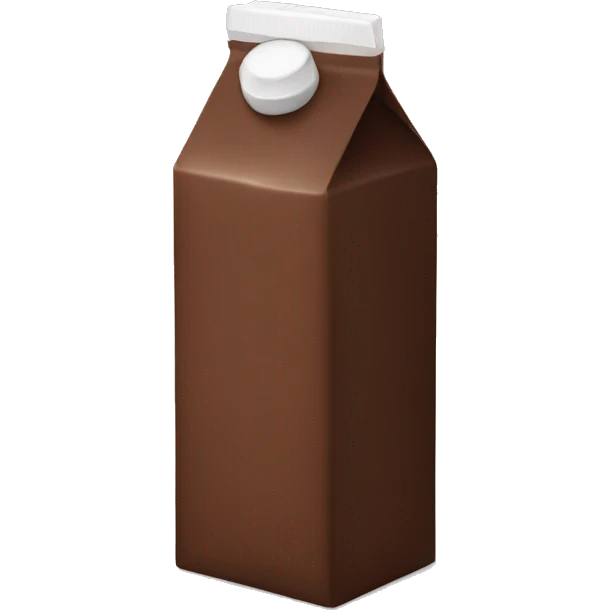 Chocolate milk carton emoji