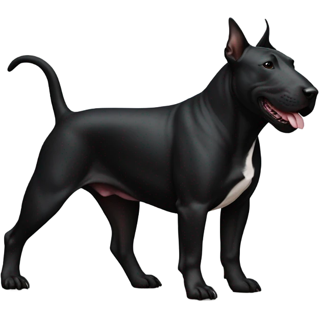Black bull terrier and fires emoji