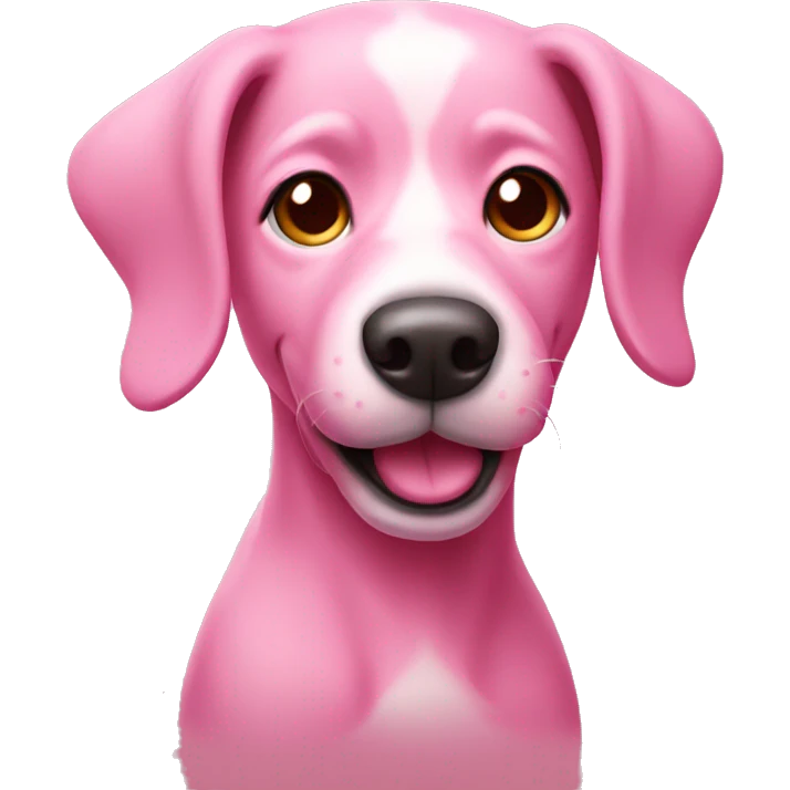 Pink dog emoji