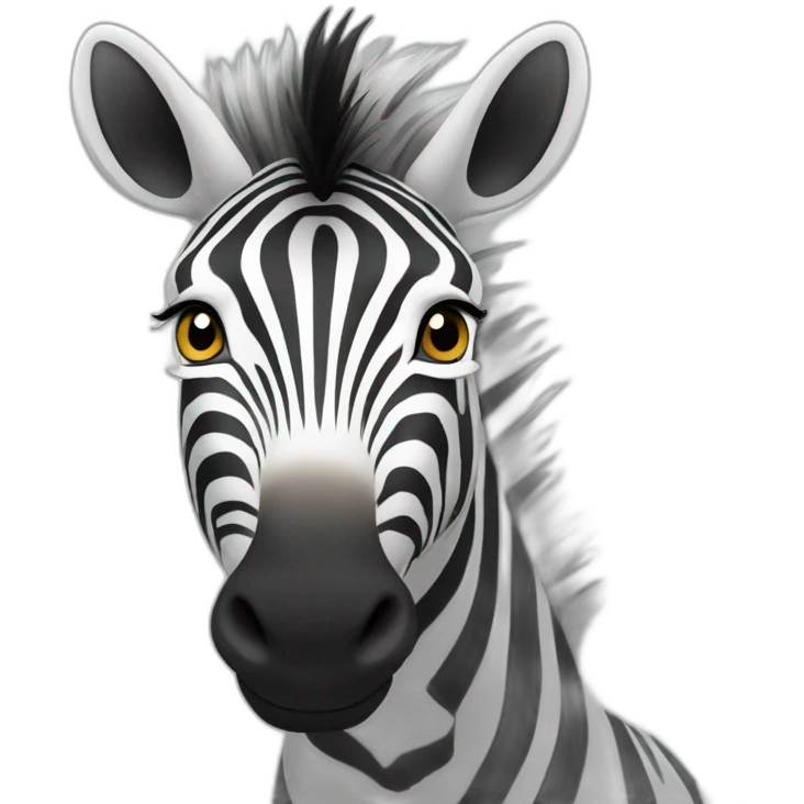 zebre sur un hunain emoji