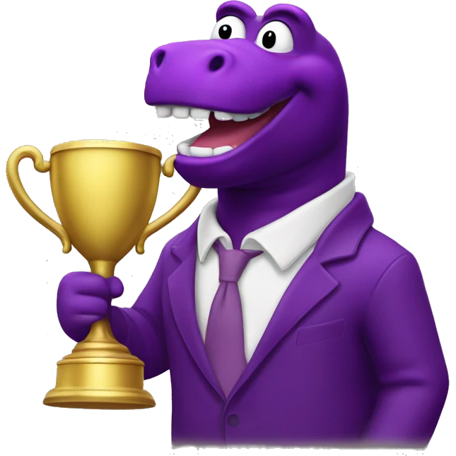 barney trophy emoji