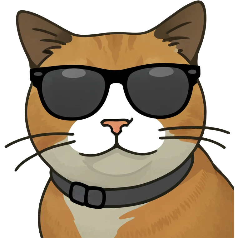 Cat with sunglasses emoji