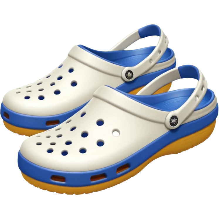 I need emojis of classic original Crocs shoe in pure White emoji