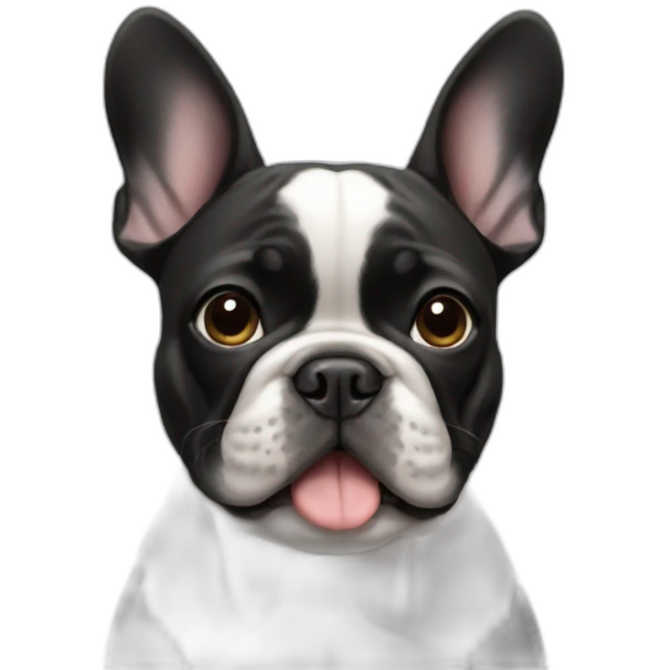 Black French bulldog emoji