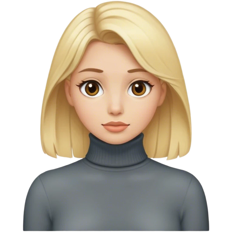 turtleneck female blonde emoji