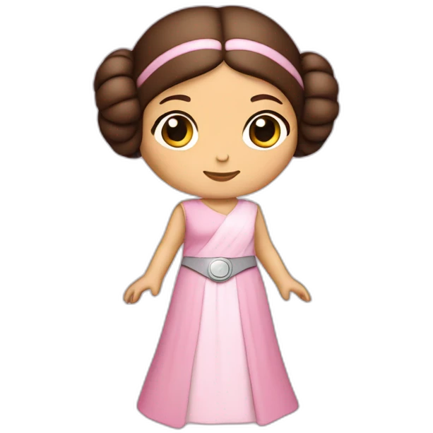 princess leia pink dress emoji