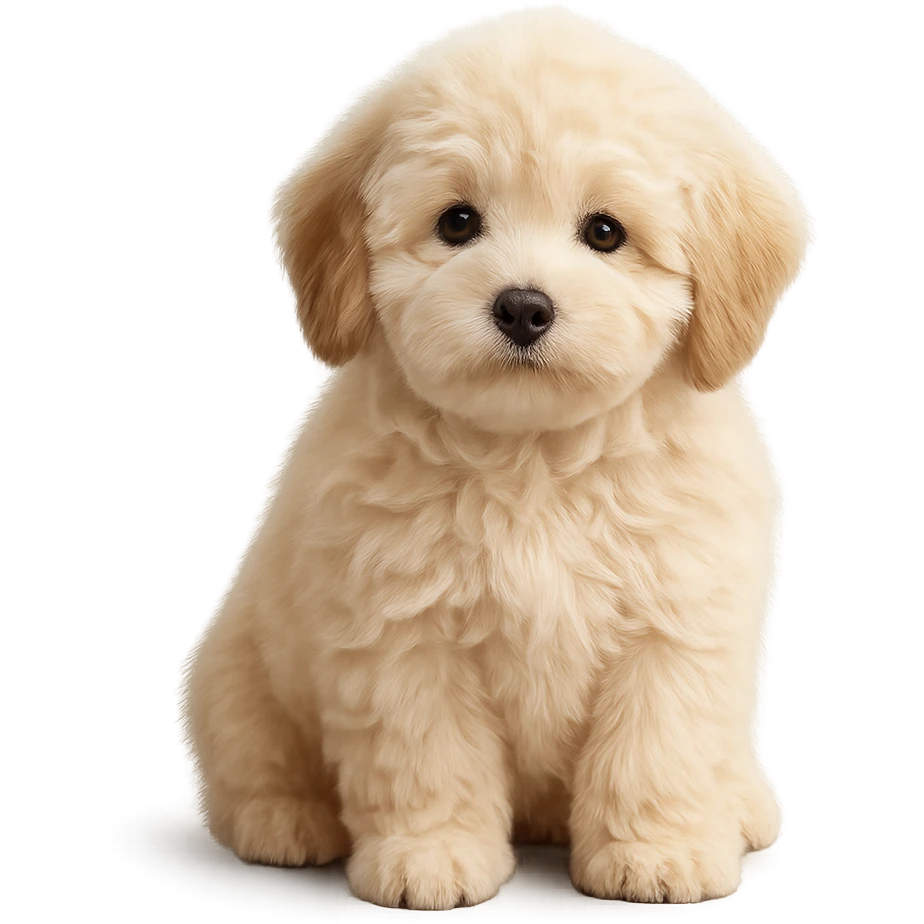 A cute fluffy dog emoji