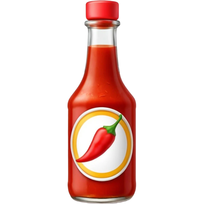 Thai style sweet chilli sauce in a glass bottle emoji