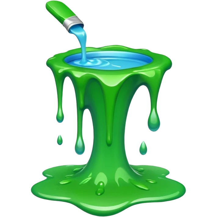 green splash of paint emoji
