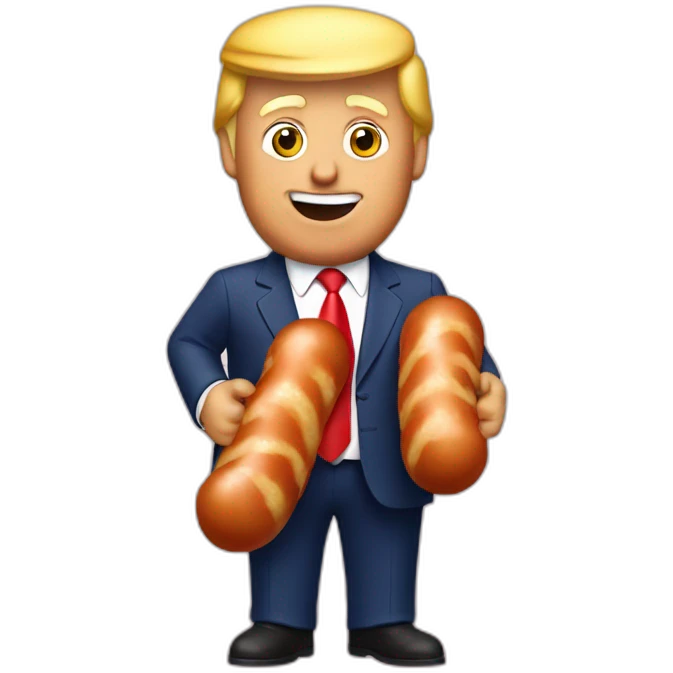 trump-holding-his-sausage emoji