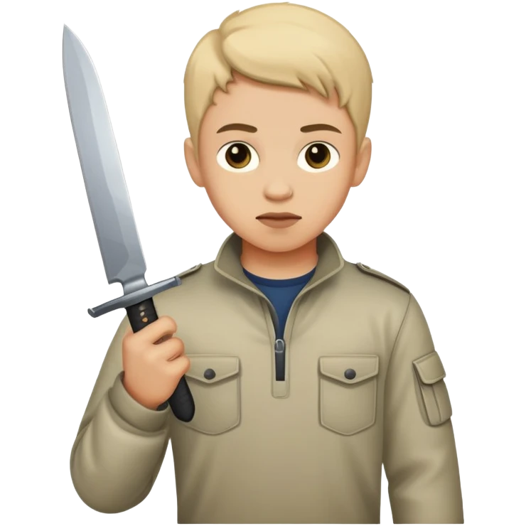 boy holding a knife emoji