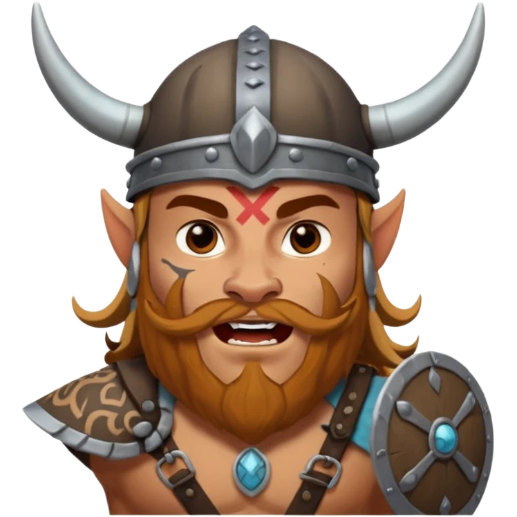 excited Māori Viking with some tatoos emoji