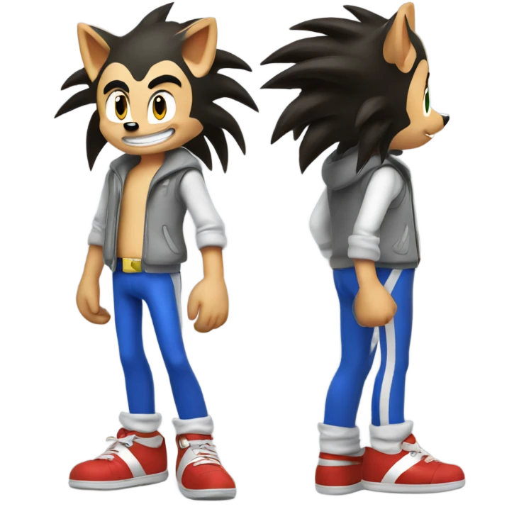 Sonic the hedgehog without shoes emoji