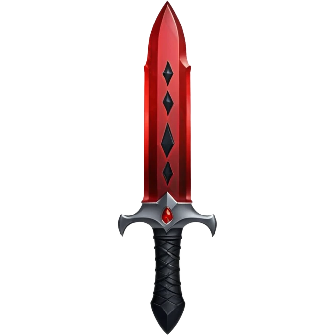 iOS emoji, dark fantasy dagger, obsidian blade, runes, blood drop, clean render, minimalism emoji