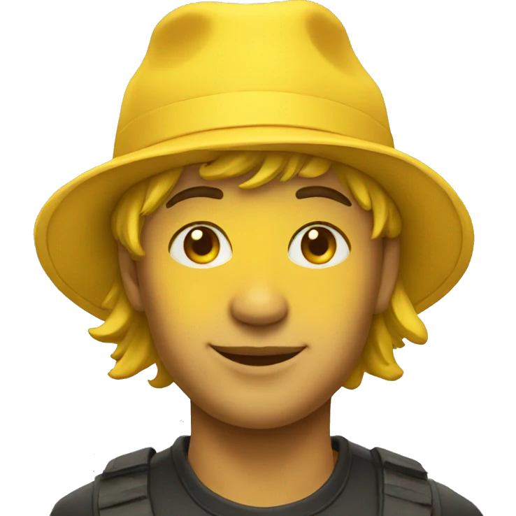 yellow with asjan hat emoji