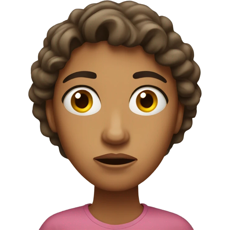 anxious looking woman emoji