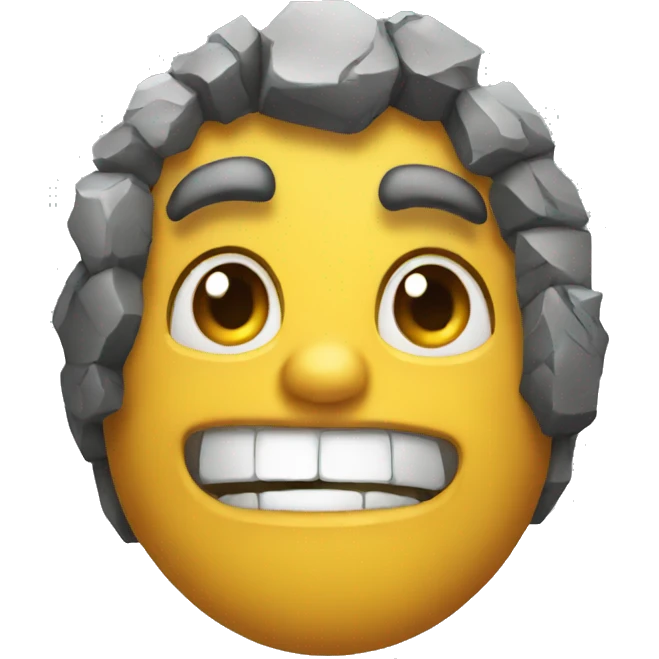 a rock emoji