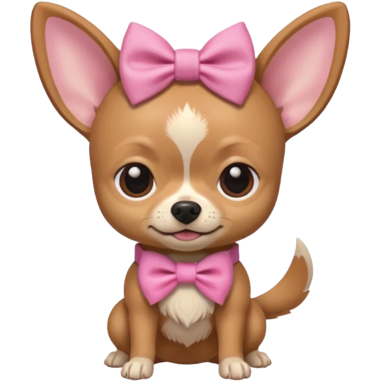 A Chihuahua with pink bow stranger Things character costume emoji